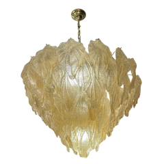 Murano 6 tier waterfall golden leaf lamp - 3981250