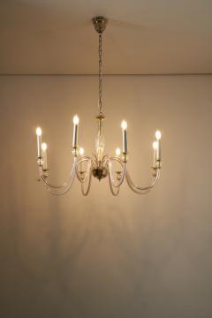 Murano Amber Glass Eight Arm Chandelier 1950s - 4510542