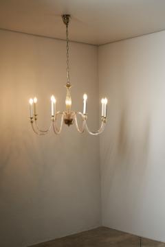 Murano Amber Glass Eight Arm Chandelier 1950s - 4510543