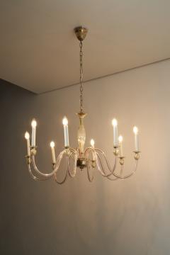 Murano Amber Glass Eight Arm Chandelier 1950s - 4510546