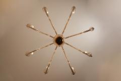 Murano Amber Glass Eight Arm Chandelier 1950s - 4510547