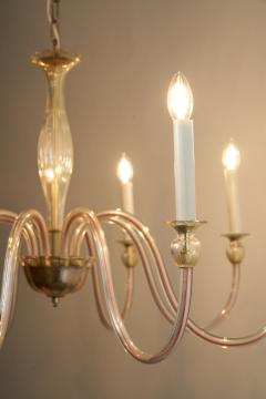 Murano Amber Glass Eight Arm Chandelier 1950s - 4510548