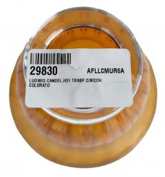 Murano Amber and Clear Glass Vase or Candleholder Acquired at Luxury Living - 4045363