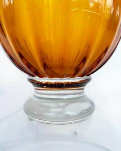 Murano Amber and Clear Glass Vase or Candleholder Acquired at Luxury Living - 4045370
