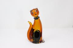 Murano Artistic Glass Cat Sculpture Italy 1980s - 3792473