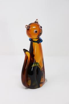 Murano Artistic Glass Cat Sculpture Italy 1980s - 3792475