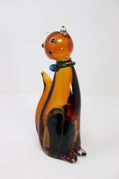 Murano Artistic Glass Cat Sculpture Italy 1980s - 3792476