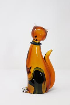 Murano Artistic Glass Cat Sculpture Italy 1980s - 3792478