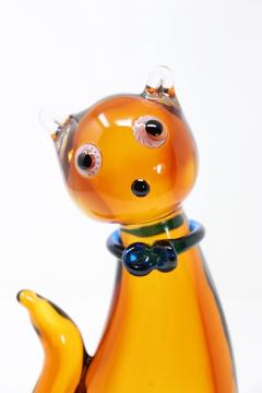 Murano Artistic Glass Cat Sculpture Italy 1980s - 3792481