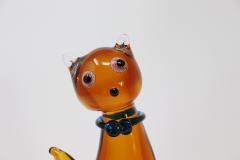 Murano Artistic Glass Cat Sculpture Italy 1980s - 3792483