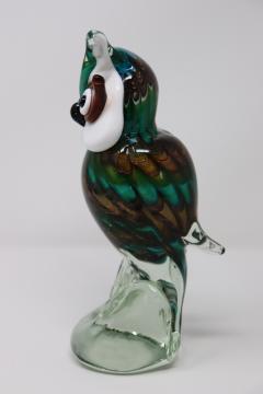 Murano Artistic Glass Owl Sculpture Italy 1980s - 3796388