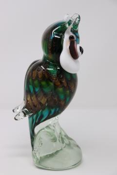 Murano Artistic Glass Owl Sculpture Italy 1980s - 3796390