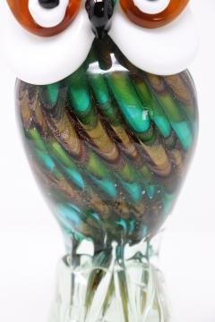 Murano Artistic Glass Owl Sculpture Italy 1980s - 3796391