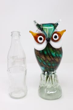 Murano Artistic Glass Owl Sculpture Italy 1980s - 3796394