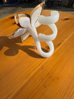 Murano Beige Handblown Flower 5 5  - 4432645
