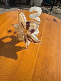Murano Beige Handblown Flower 5 5  - 4432646