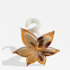 Murano Beige Handblown Flower 5 5  - 4434745