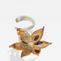 Murano Beige Handblown Flower - 4434744
