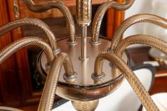 Murano Blown Eight Arm Tobacco Swirl Chandelier Contemporary - 4334185