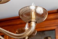 Murano Blown Eight Arm Tobacco Swirl Chandelier Contemporary - 4334201