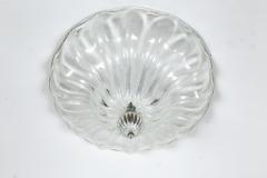 Murano Blown Silver Semi Flush Mount Ceiling Fixture UL Certified - 3491053