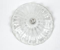 Murano Blown Silver Semi Flush Mount Ceiling Fixture UL Certified - 3491066