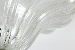 Murano Blown Silver Semi Flush Mount Ceiling Fixture UL Certified - 3491147