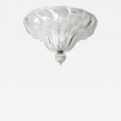Murano Blown Silver Semi Flush Mount Ceiling Fixture UL Certified - 3493354