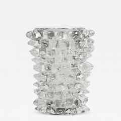 Murano Clear Glass Rostrate Vase - 3241569