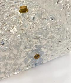 Murano Clear Textured Glass Wall Sconces Available Now Pair Current Production - 3513517