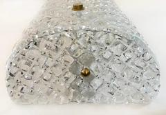 Murano Clear Textured Glass Wall Sconces Available Now Pair Current Production - 3513527