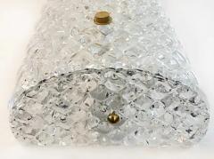 Murano Clear Textured Glass Wall Sconces Available Now Pair Current Production - 3513529