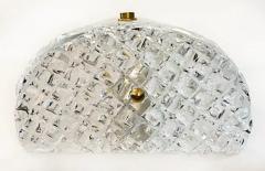 Murano Clear Textured Glass Wall Sconces Available Now Pair Current Production - 3513531