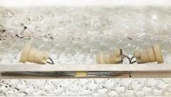Murano Clear Textured Glass Wall Sconces Available Now Pair Current Production - 3513542