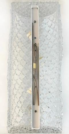 Murano Clear Textured Glass Wall Sconces Available Now Pair Current Production - 3513544