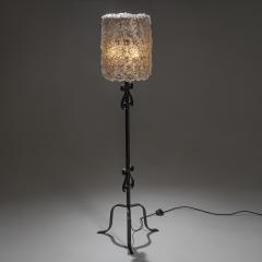 Murano Floor Lamp Millefiori with Glass Flowers attributed to Barovier Toso - 4436915