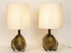 Murano Glass Bronze Rock Lamps Contemporary - 3692789