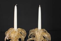 Murano Glass Candle Holders a Pair - 2017239