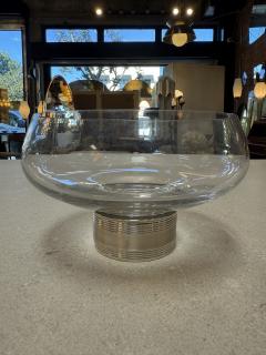 Murano Glass Centerpiece Bowl with Metal Base Italy 1970s - 4461142