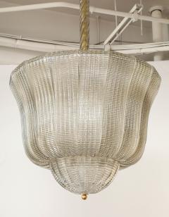 Murano Glass Chandelier Pendant in the style of Barovier Toso Italy - 4616713