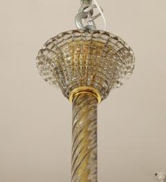 Murano Glass Chandelier Pendant in the style of Barovier Toso Italy - 4616714