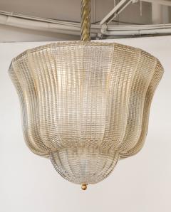 Murano Glass Chandelier Pendant in the style of Barovier Toso Italy - 4616716