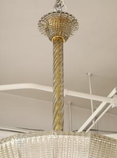 Murano Glass Chandelier Pendant in the style of Barovier Toso Italy - 4616717