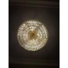 Murano Glass Chandelier With Clear Triedo Glass Italian Pure Art - 4460460