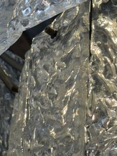 Murano Glass Chandelier with Textured Panels Italy 1950s - 4256022