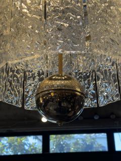 Murano Glass Chandelier with Textured Panels Italy 1950s - 4256025