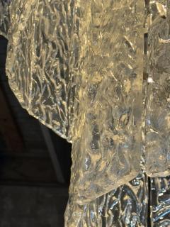 Murano Glass Chandelier with Textured Panels Italy 1950s - 4256026