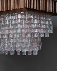 Murano Glass Chandelier with Wood Ceiling Case - 4743270