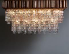 Murano Glass Chandelier with Wood Ceiling Case - 4743271