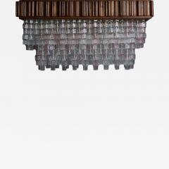 Murano Glass Chandelier with Wood Ceiling Case - 4746557